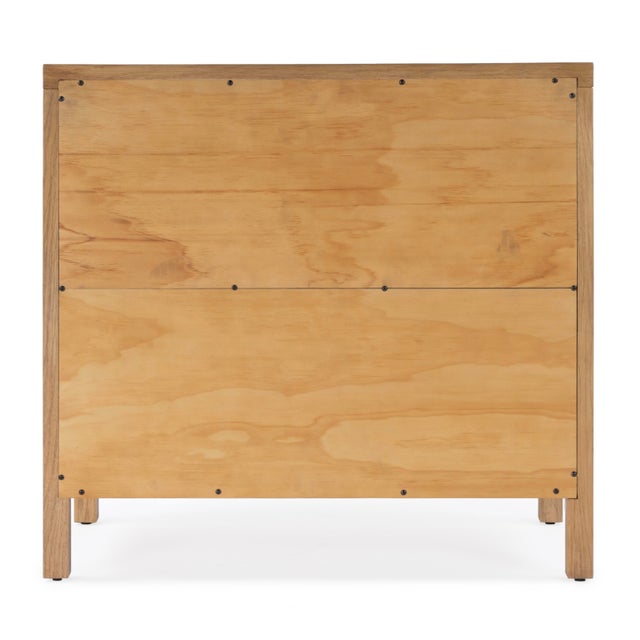 Nora 34 in. W Wood 3 Drawer Chest, Light Natural For Sale - Image 9 of 11