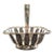 Mid 20th Century Modern Silver-Plated Openwork Leaf Motif Swing-Handle Basket For Sale