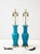Pair of Cerulean Blue Crackle Glaze Lamps For Sale - Image 11 of 11