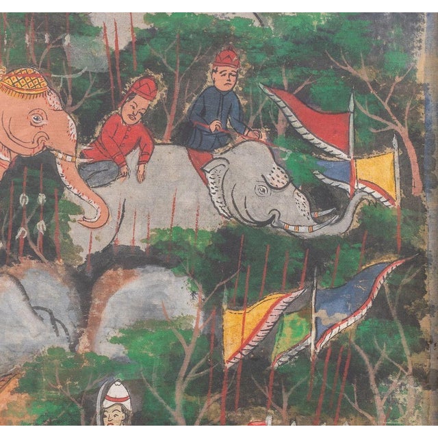 Southeast Asian Battle Scene Painting, Ca. 1900 For Sale In New York - Image 6 of 8