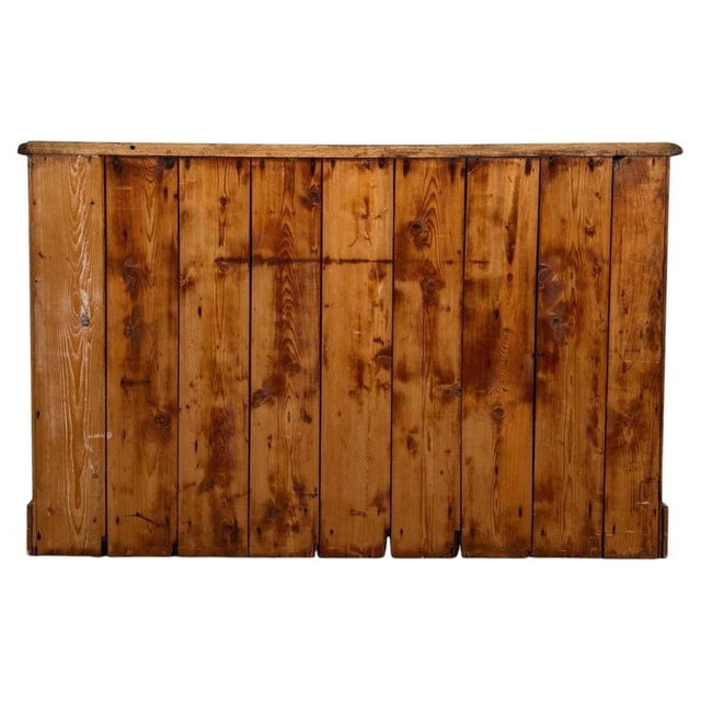 19th Century English Pine Kneehole Desk with Nine Drawers For Sale - Image 9 of 13