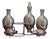 Italian Art Deco Silver-Plated Decanters from Calegaro, 1920s, Set of 5 For Sale