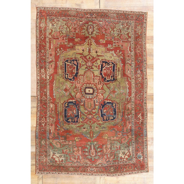 Late 19th Century Persian Serapi Rug, 07'10 X 11'10 For Sale - Image 10 of 10