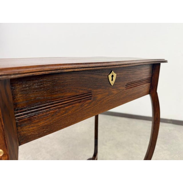 Antique Vanity Side Table with Hinged Lid, 1890s For Sale - Image 9 of 12