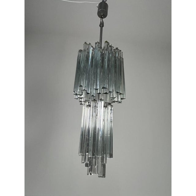 Delightful Murano glass waterfall chandelier in the style of Venini, 1960s Good condition. Small signs of aging. About ten...
