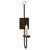 The Single J Sconce with its long loop adds to the elegance and simplicity of this piece.? Shown in a dark bronze finish...