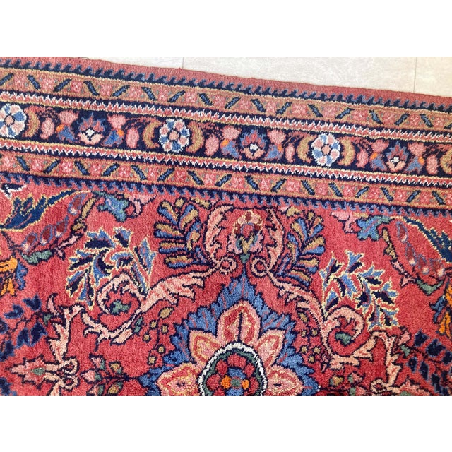 Turkish Antique Hand-Knotted Turkish Rug, Wool, Floral Design, 1940, Turkey For Sale - Image 3 of 17
