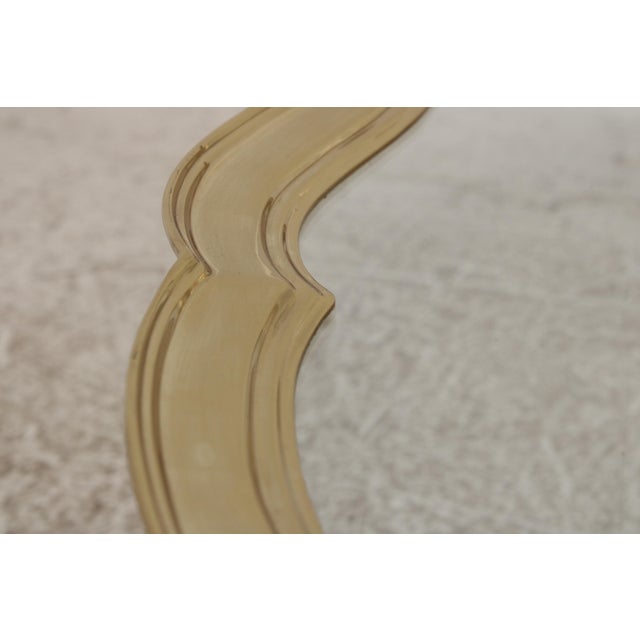 Glass Labarge Brass & Glass Cocktail Coffee Table For Sale - Image 7 of 13