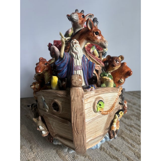 Figurative Fitz & Floyd Ceramic Noah's Ark For Sale - Image 3 of 18