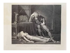 Iron Arm, Musing Over the Body of Meduna, Etching After Heinrich Fuseli, 1791