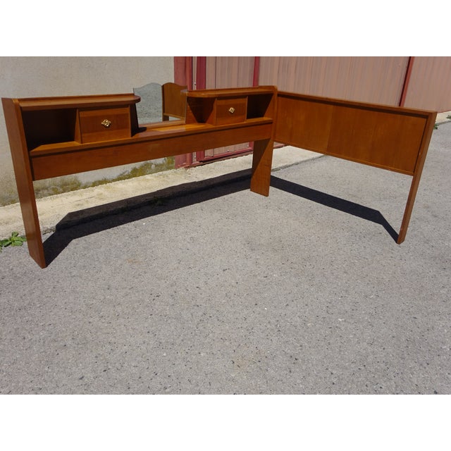 Cozy bed unit and matching headboard, which can be mounted on the left or right, as you prefer. The unit accommodates a...