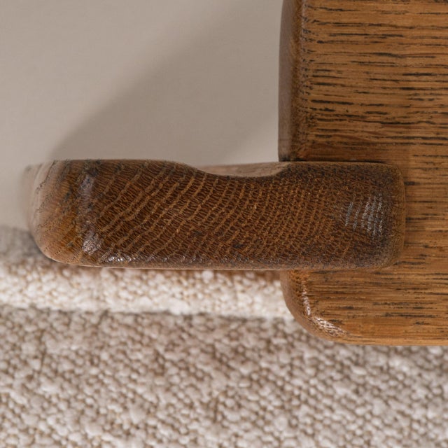 19th Century France Brutalist Beige Wood Armchair For Sale - Image 11 of 11