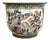 Vintage Chinese Chinoiserie Hand Painted Famille Rose Cachepot / Cache Pot / Jardinere/ Fishbowl Planter With Peacock Motif and Moriage Beading For Sale