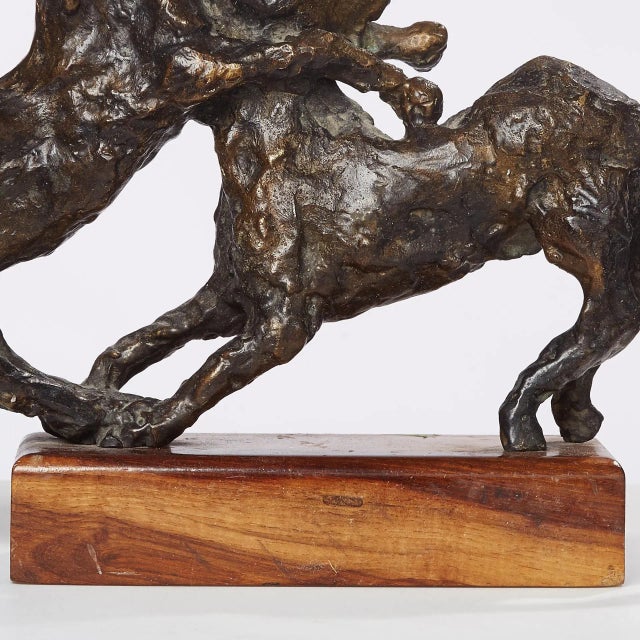 Dominik Albinski Polish Modernist Prancing Horses Bronze Expressionist Art Sculpture For Sale - Image 4 of 5