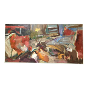 Abstract Expressionist Landscape by Elaine Frater, 1988