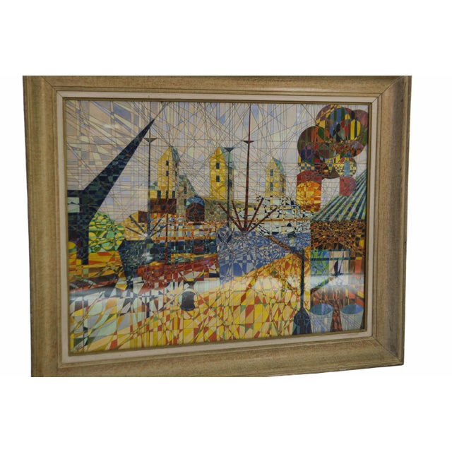 Yus, Cubist Style Composition, 1960s, Painting For Sale - Image 4 of 9