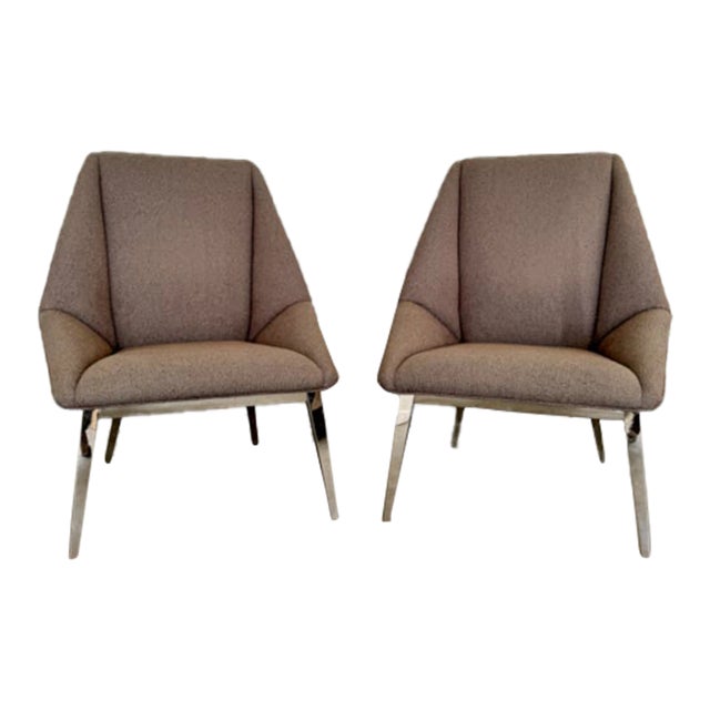 Thayer Coggin Origami Accent Chairs - a Pair For Sale