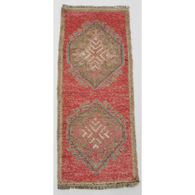 Vintage Mini Rug For Sale - Image 4 of 4