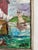 Impressionist 1970’s Original Expressionist New England Seaport Village Sailboats Small Painting Signed & Framed For Sale - Image 3 of 5