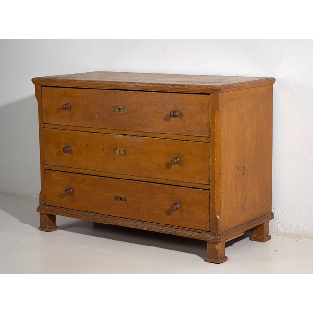Vintage Three Drawer Chest, 1920 For Sale - Image 9 of 11