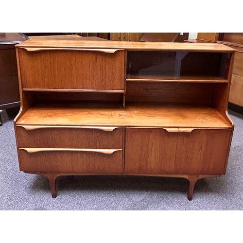 European Mid Century Modern Teak Mid-Board / Cocktail Credenza by S. Form, UK c.1960 Classic Danish Modern Design - UK...