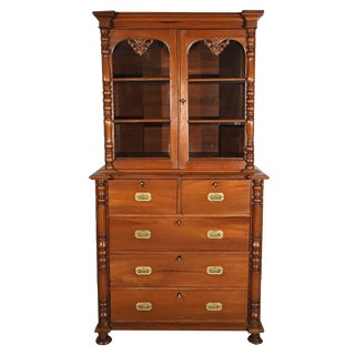 End of 19th Century Teak Showcase Dresser For Sale