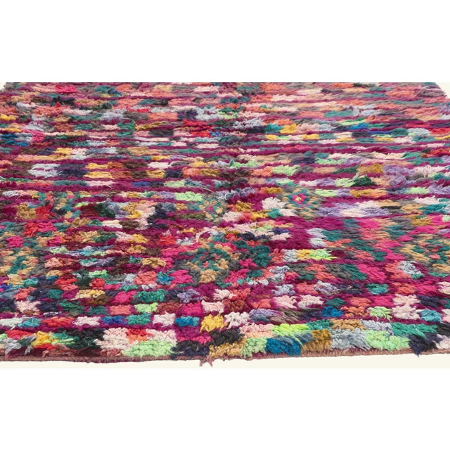 Berber Tribes of Morocco Vintage Boujad Moroccan Rug, 04'09 X 08'02 For Sale - Image 4 of 10