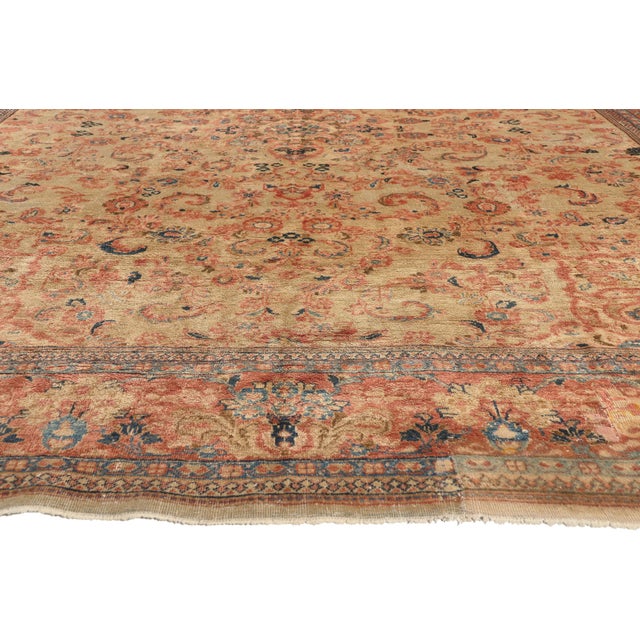 Antique Persian Mahal Rug, 11'00 X 14'01 For Sale - Image 4 of 10
