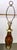 Metal Mid 20th Century Mid-Century Modern Pottery Ceramic Lamp Spot Glazed in Burnt Orange and Mint Green For Sale - Image 7 of 9
