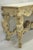 White Antique French Louis XV Rococo Style Shell Carved Marble Top Console Table For Sale - Image 8 of 15