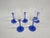 Vintage Blue Wine Glasses attributed to Luminarc, France, 1960s, Set of 5 For Sale - Image 6 of 6