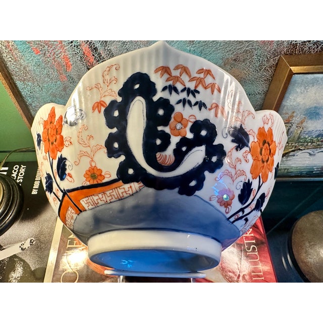 Antique Japanese Arita Imari Porcelain Chrysanthemum Bowl | Edo Period | Early 18th Century | Hand-Painted Fuku Mark For Sale - Image 17 of 18