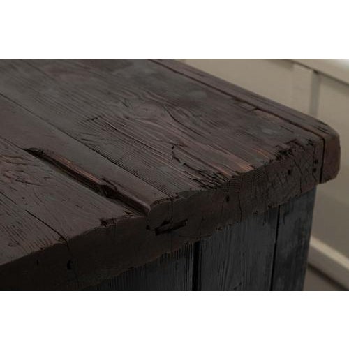 English Monumental Ebonised Pine Worktable, 1900s For Sale - Image 13 of 14