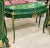 Elevate your living space with pieces that inspire. In love with the piece. Beautiful green-colored table with gold leaf...