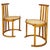Set of Italian Modern Wood and Vienna Straw High Backed Chairs, 1980s For Sale