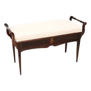Antique Victorian Duet Piano Stool attributed to James Shoolbred, 1880 For Sale