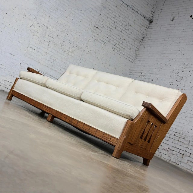 Mid 20th Century Mid-20th Century Rustic or Western Style Sofa Attributed to A. Brandt Ranch Oak For Sale - Image 5 of 12