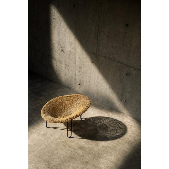 Vintage Italian Modern Boho Rattan Spherical Bowl Chair, 1950s For Sale - Image 12 of 18