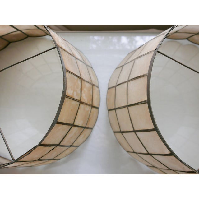 Capiz Shell Lamp Shades a Pair Chairish