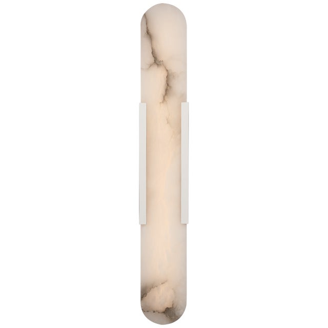 Melange 28" Elongated Sconce in Polished Nickel with Alabaster Designer: Kelly Wearstler Height: 28" Extension: 3.5"...