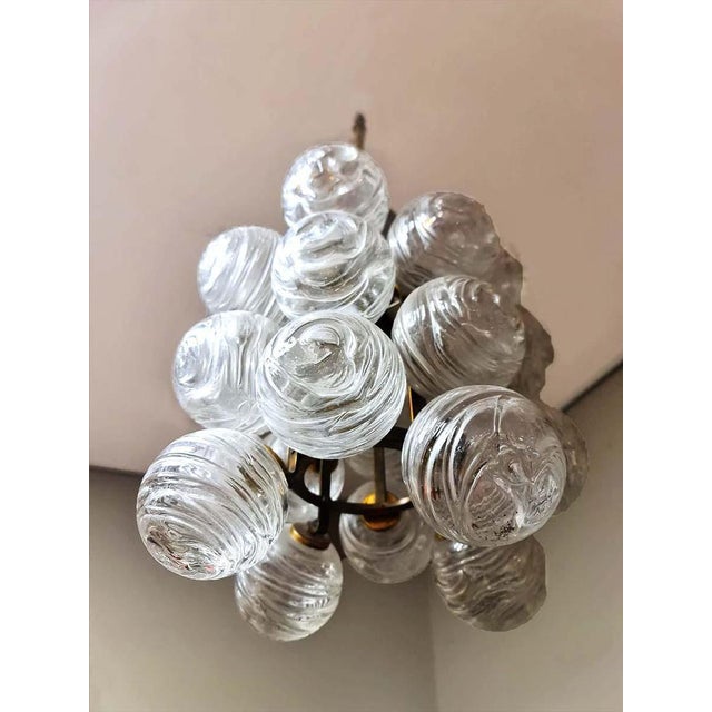 Vintage German Sputnik Pendant Lamp in Glass, 1970 For Sale - Image 4 of 6