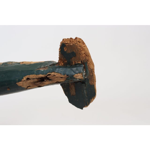 Early 20th Century Vintage Folk Art Hand-Carved and Painted Wooden Airplane For Sale - Image 18 of 18