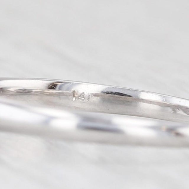 2010s 0.70ct Vs1 Princess Solitaire Engagement Ring 14k White Gold Size 6.5 Igi For Sale - Image 5 of 8