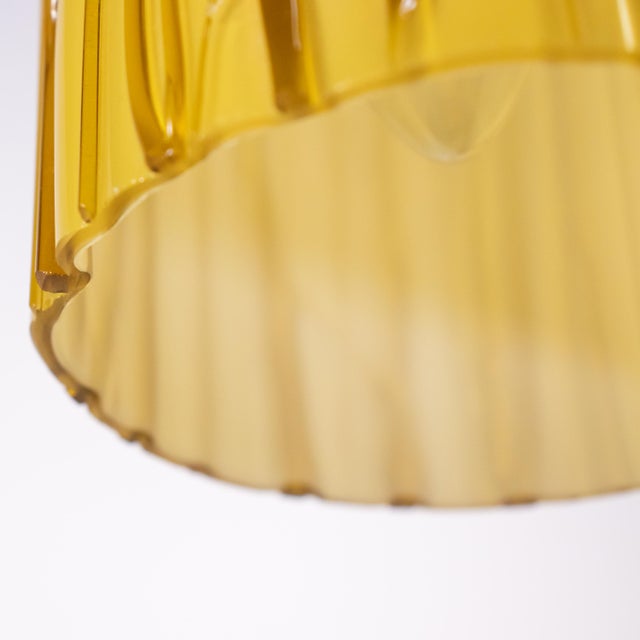 Set of 4 Mid-Century Murano Tubular Pendant Lights in Amber Cased Over White Glass Inspired by Carlo Nason For Sale - Image 14 of 18