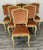 Vintage French Louis XVI Style Dining Table and Chairs, Set of 7 For Sale - Image 3 of 18