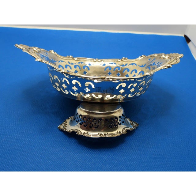 Antique Gorham Sterling Silver Cromwell Serving Basket & Nut Mint Bowls 1908 Set- 7 Pieces For Sale - Image 11 of 13