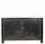Wood Distressed 2 Panels Door Black Sideboard For Sale - Image 7 of 7