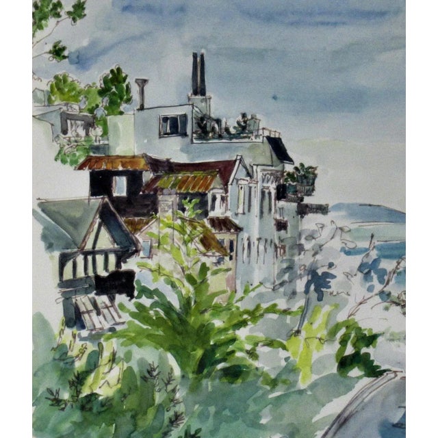 Impressionist Hilda Kider, View of Angel Island from Tiburon, California II For Sale - Image 3 of 6