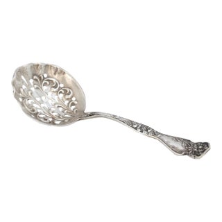 Sterling Silver Cucumber Serving Spoon For Sale