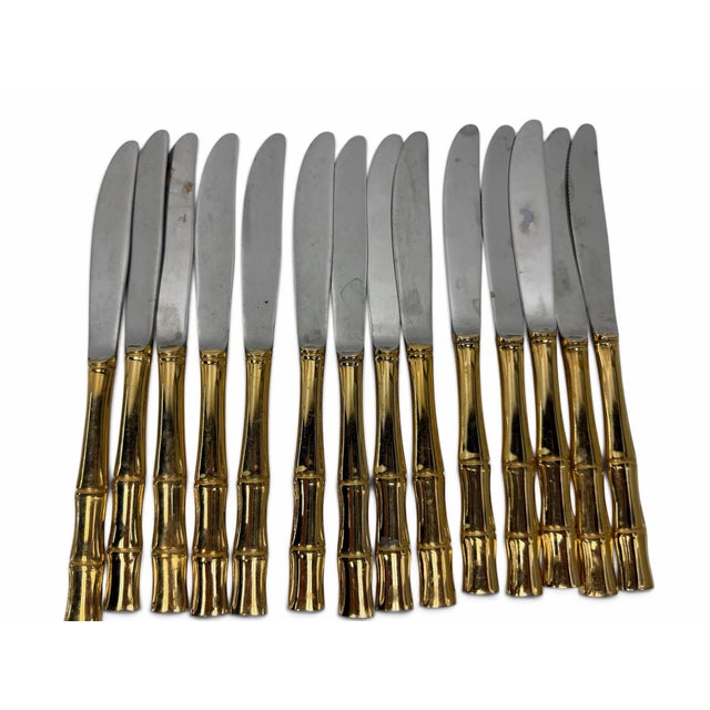 Mid 20th Century Vintage Mid-Century Faux Bamboo Flatware Service - Set of 86 For Sale - Image 5 of 9